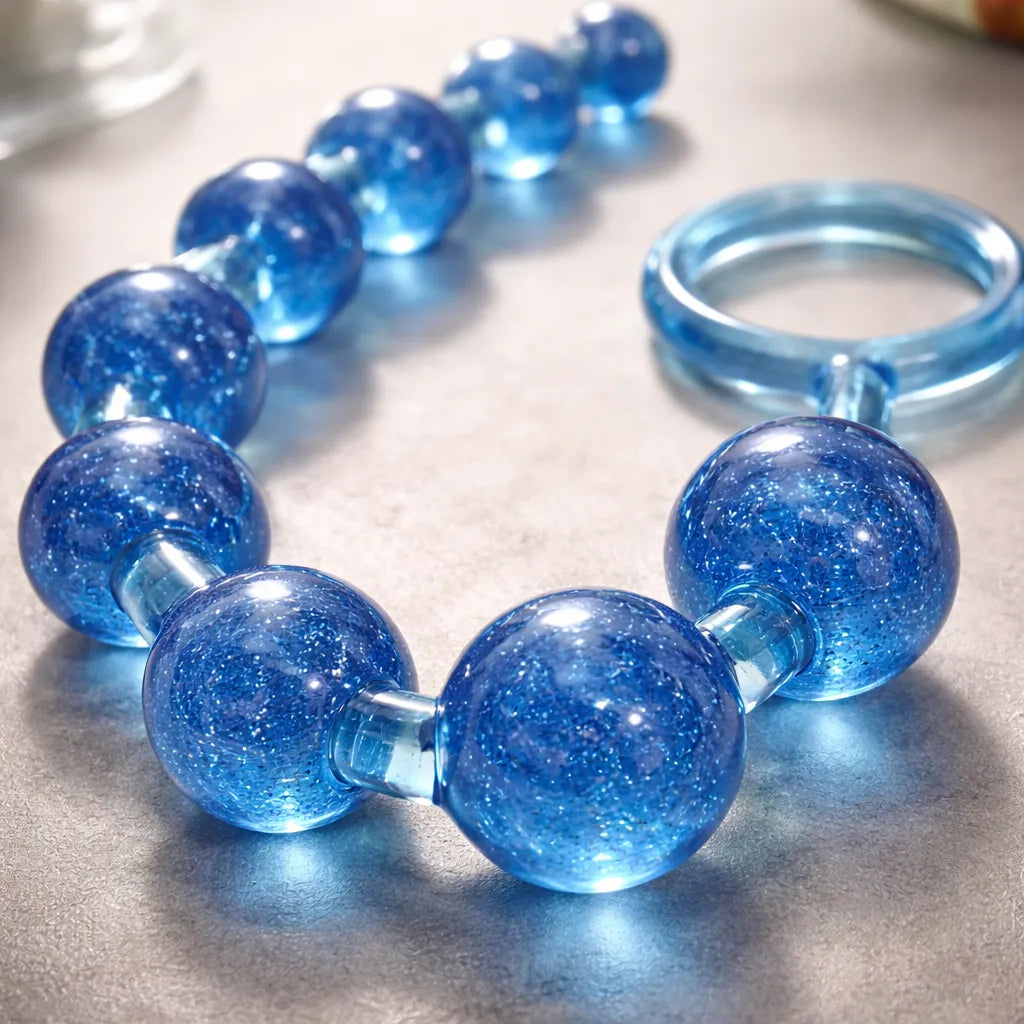 Bolas Eróticas Reing Fetish Bead Anal Plug Azul Tpr